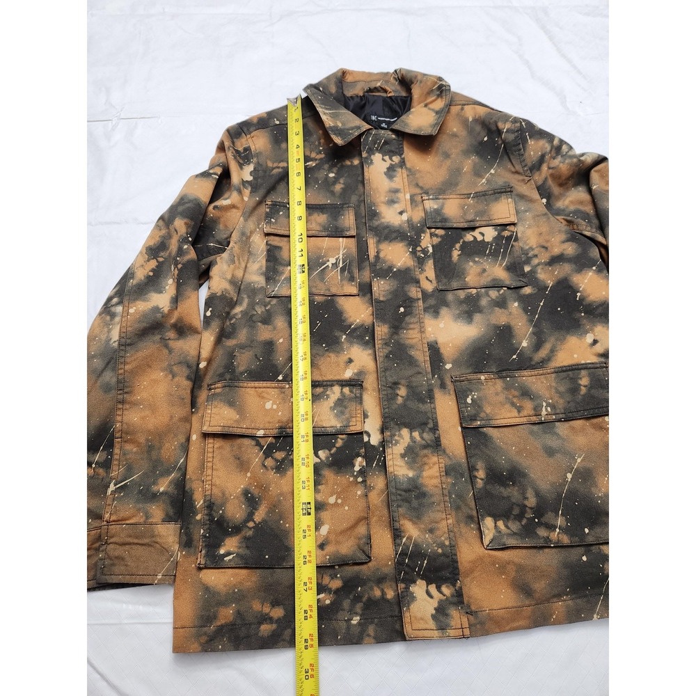 INC International Concepts Jacket Mens Medium Brown Camo Canvas Military Field - Picture 4 of 12